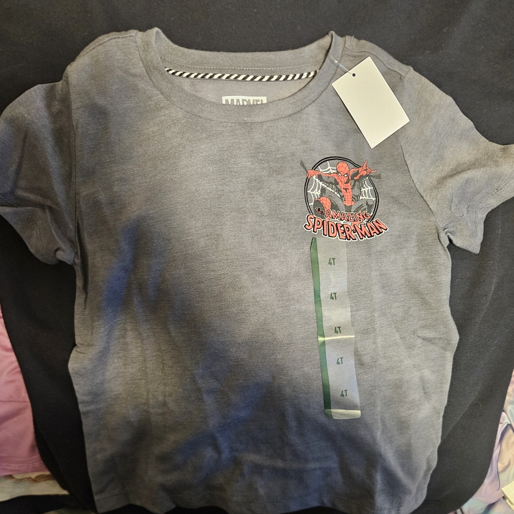 Marvel Spider-Man Charcoal Kids Tee